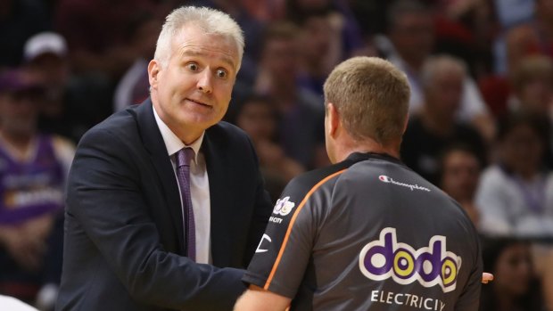 Despairing: Kings head coach Andrew Gaze shows his frustration during the round 10 match between Sydney and Melbourne.