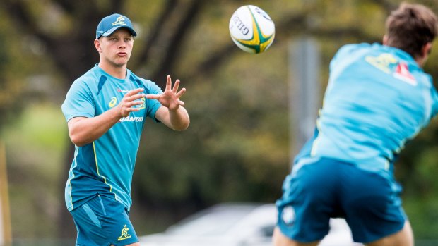 Mack Mason trained with the Wallabies in Melbourne on Monday.