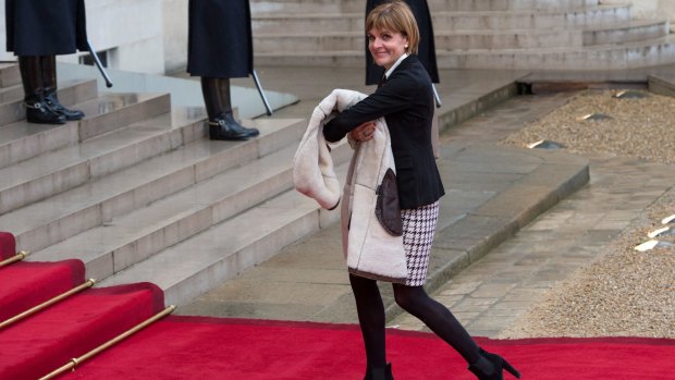Anne Lauvergeon arrives to the state dinner given by then French President Francois Hollande in 2016.