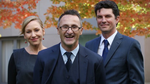 Scott Ludlam (right) and Larissa Waters (left) served as co-deputies to Greens leader Richard Di Natale. 