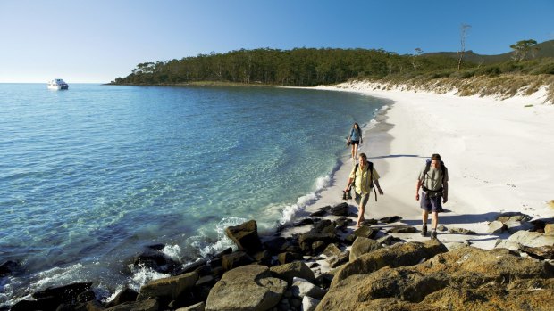 One of Maria Island's sweeping bays.