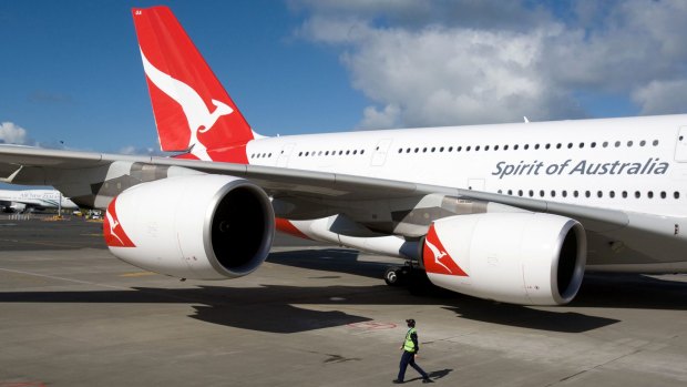 Feels like home: A Qantas A380 super-jumbo.