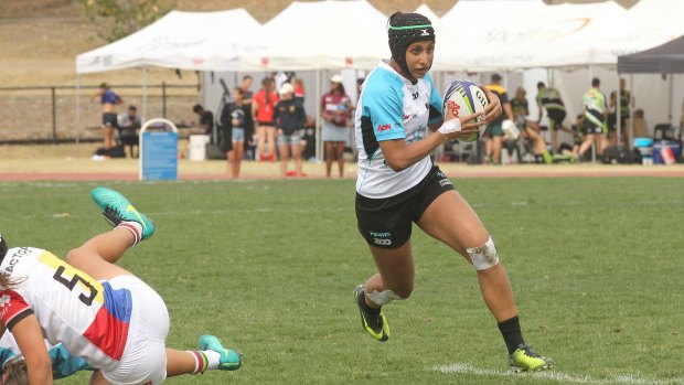 University of Canberra sevens player Cassie Staples starred in the University Sevens series.