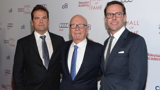 Troubling times at Fox News: Lachlan, Rupert and James Murdoch.