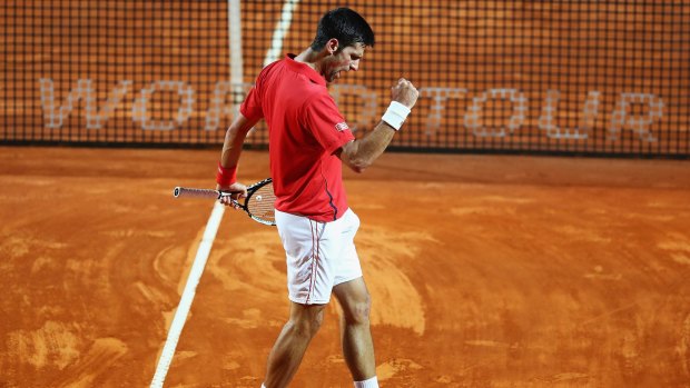 French focus: World No.1 Novak Djokovic.