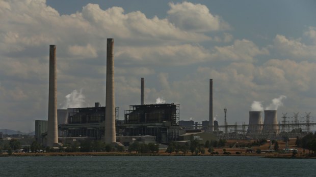 AGL's Liddell power station in the foreground and the Bayswater plant behind.