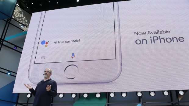 Google's Scott Huffman unveils Google Assistant for iPhone.