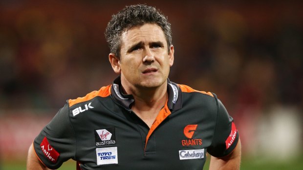 Giant issue: Leon Cameron was unhappy after the game.