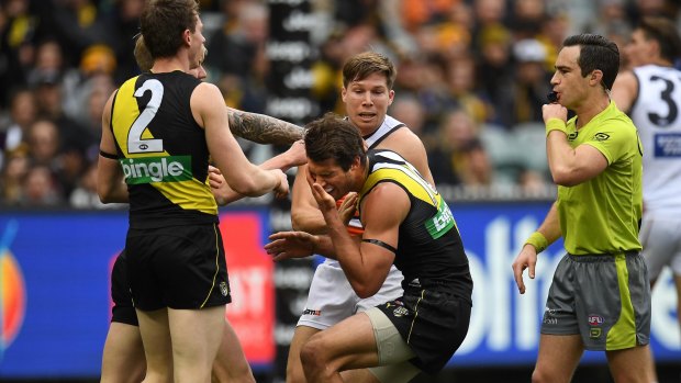 Greene was reported for this strike on Alex Rance.