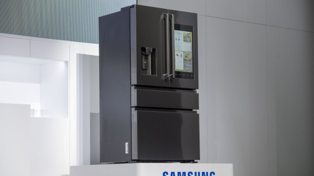 Samsung's new Family Hub 2.0 refrigerator.