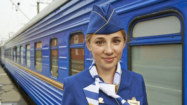A conductor on the Trans-Siberian express