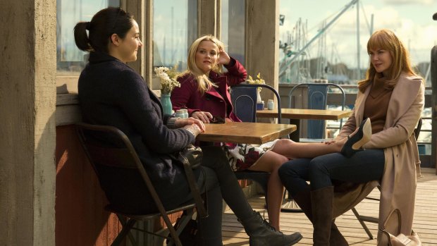'We were frustrated because there wasn't the roles for us' ... Nicole Kidman (right) in Big Little Lies with Shailene Woodley (left) and Reese Witherspoon.