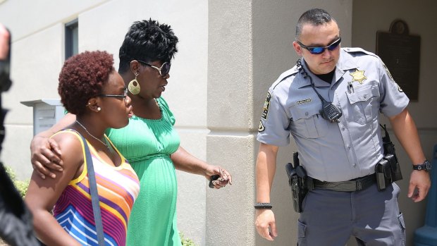 Nadine Collier attend the bond hearing for Dylann Roof who is accused of killing her mother, Ethel Lance, and eight others during a shooting at the Emanuel African Methodist Episcopal Church on Friday. 