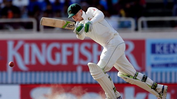 Third-Test hero: Peter Handscomb still played his shots despite the tightness of the final day.