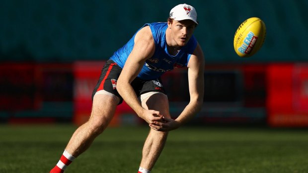 Moving forward: Gary Rohan at Swans training on Tuesday.