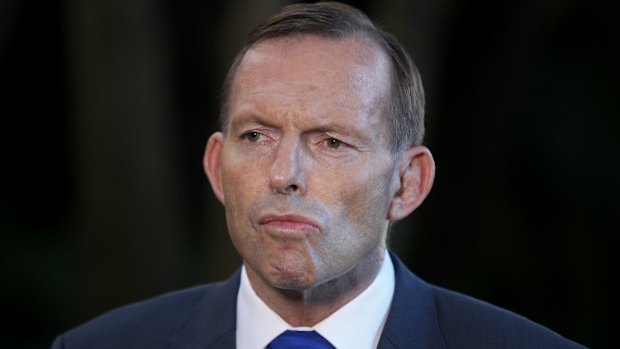 Prime Minister Tony Abbott addresses the media following his speech in Auckland.