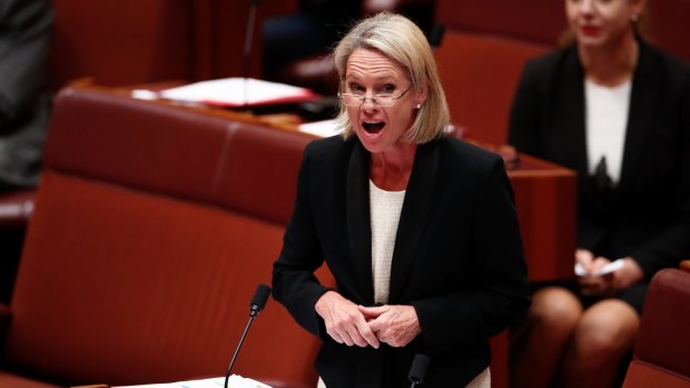 Fiona Nash during Question Time in the Senate.