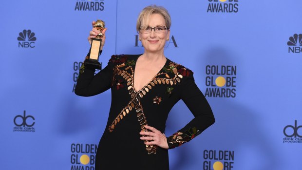 Meryl Streep, posing with the Cecil B. DeMille award at the Golden Globes, is among the stars who've called for greater gender diversity in Hollywood.