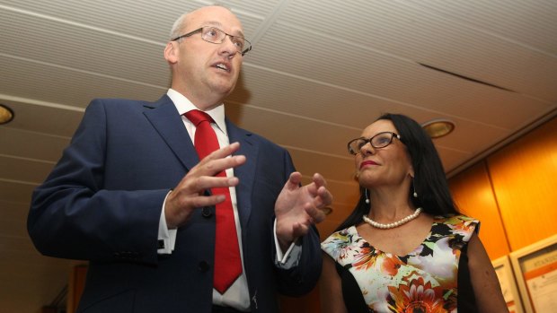 Still in charge: Luke Foley and Linda Burney after being elected leader and deputy leader in January.