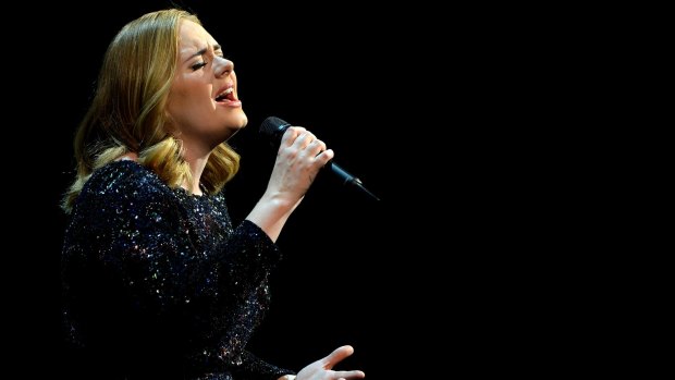 Adele dedicated her show's "two hours of misery" to the end of the romance between Brad Pitt and Angelina Jolie.