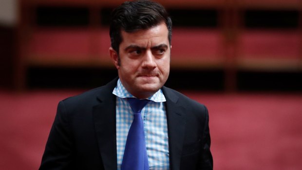 Senator Sam Dastyari, pictured in the Senate this week.