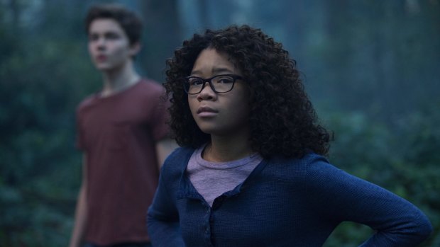 Storm Reid (right) and Levi Miller in A Wrinkle In Time.