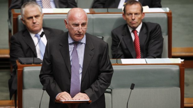 Mr Georgiou pictured delivering his final speech to Parliament in 2010.