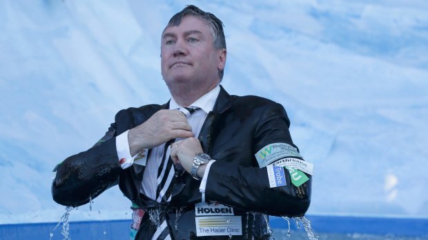 Eddie McGuire during the Big Freeze at the MCG.