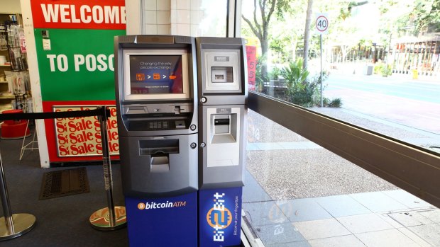 The digital currency ATM at its new location.