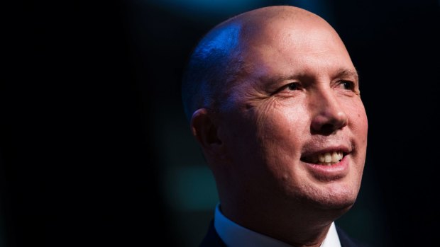 Minister for Immigration and Border Protection Peter Dutton. So loud, so angry, so white and so much a Queensland male!