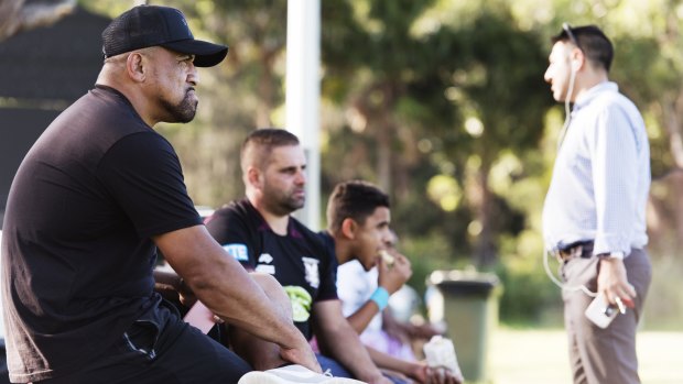 Sidelined: John Hopoate has been stood down from coaching Manly's SG Ball team.