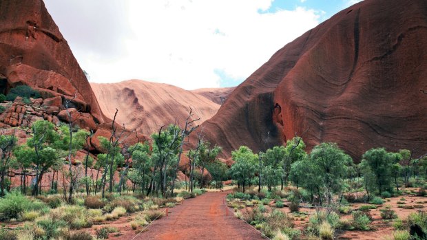 Other worldly: Another view of Uluru.