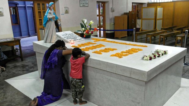 The Tomb of Mother Theresa in the Mother House, Missionaries of Charity.
