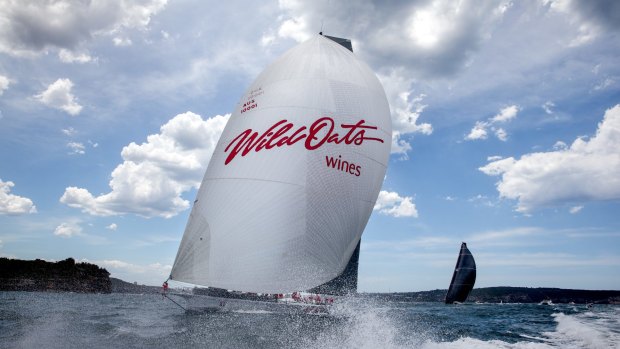 Wild ride: Wild Oats XI races in the Big Boat Challenge on Sydney Harbour.