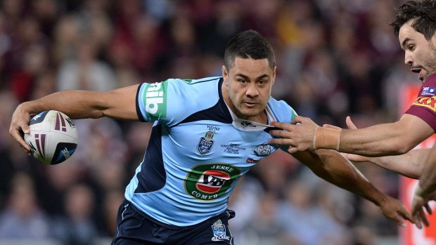Blues brother: Jarryd Hayne was outstanding as NSW regained the State of Origin shield.