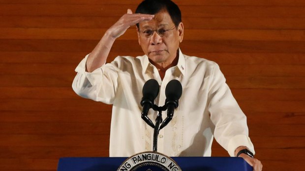 Philippines President Rodrigo Duterte delivers his first state of the nation address.