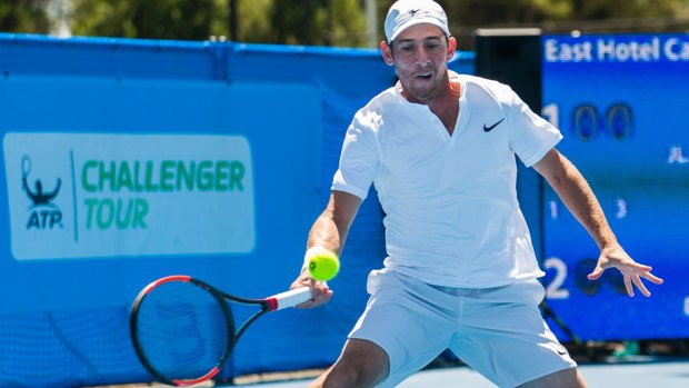 Dudi Sela came from behind to oust Jan-Lennard Struff in the Canberra Challenger final on Saturday. 
