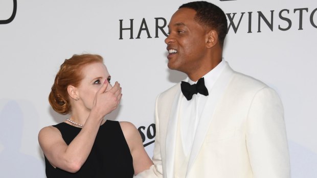 Jessica Chastain and Will Smith at this year's Cannes.