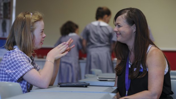 Inclusive teaching: Year 5/6 teacher Melanie Stratford says Annie's "pride in her own self-achievement has grown exponentially".