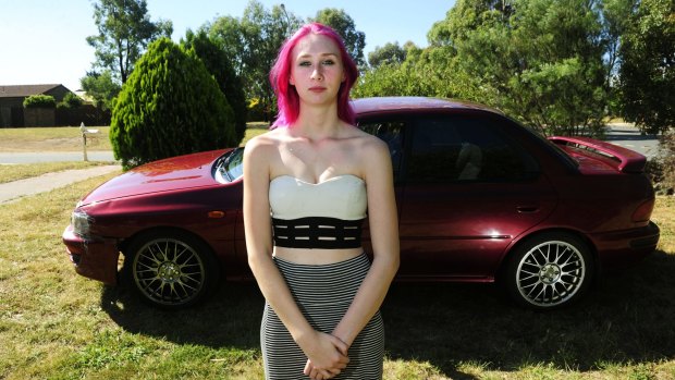 P-plater Rebecca Forrest, 17, believes her local petrol station is unfairly targeting young people by forcing them to prepay. 