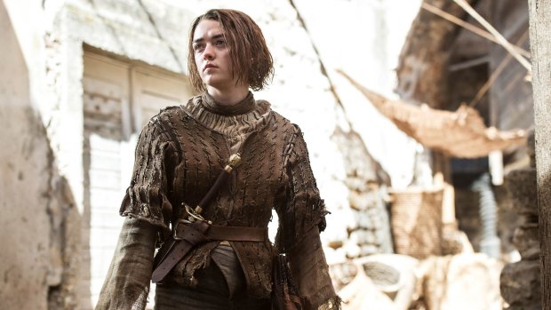 Arya Stark (Maisie Williams) in <i>Game of Thrones</i>.