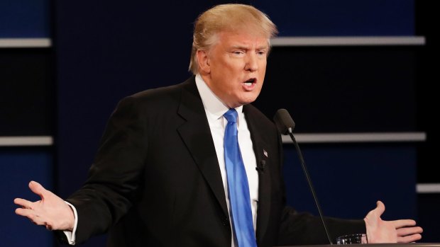 Donald Trump during the presidential debate with Hillary Clinton on September 26.