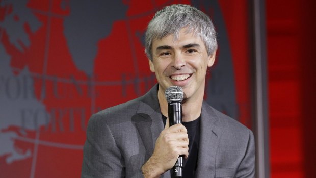 Larry Page, co-founder of Google and CEO of Alphabet,  speaks at the Fortune Global Forum in San Francisco.