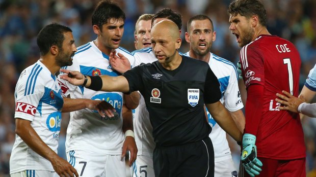 Strebre Delovski awarded a controversial penalty to Sydney FC on Saturday night.