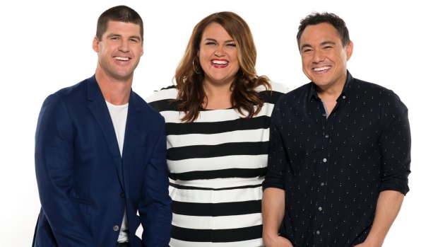 Sam Pang, right, was named best newcomer for his work on Nova's Melbourne breakfast show, <i>Chrissie, Sam & Browny</i>.