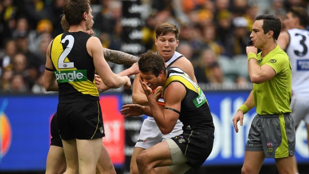 Greene was reported for this strike on Alex Rance.