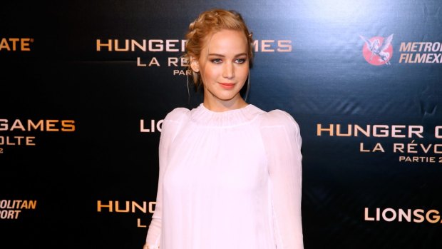 Jennifer Lawrence attends the 'Hunger Games: Mockingjay Part 2' Paris Premiere on November 9.