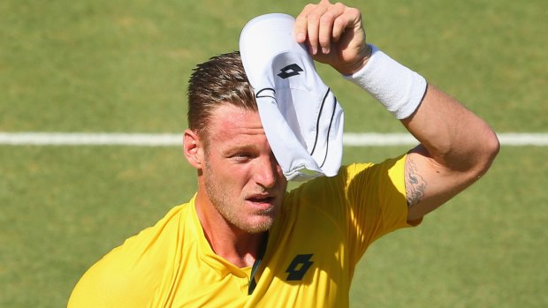 Sam Groth's opponent, rather than his foot, caused problems in the play-offs..