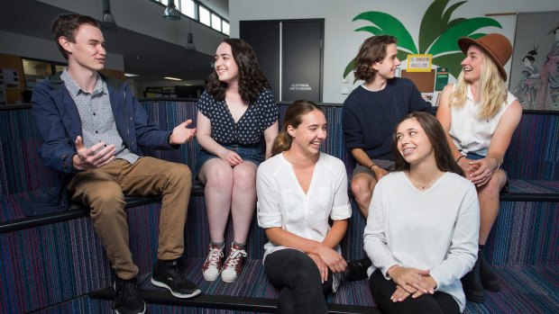 Dromana College students (from left) Jackson MacDonald, Lily Everest, Grace Upton Jones, Samson Turner, Kerstin McGregor and Mikayla Wolfe received outstanding VCE results. 