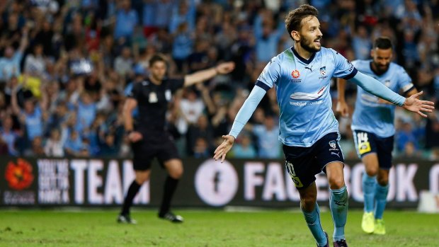Medal favourite: Sydney's Milos Ninkovic is tipped to win the Johnny Warren Medal on Monday night.